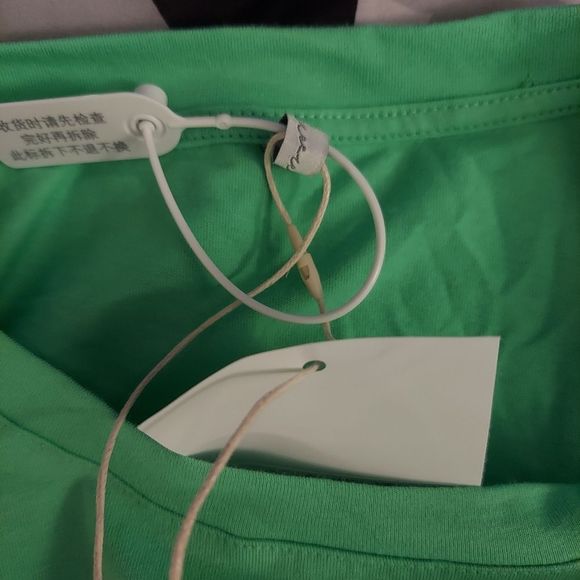 Green Cropped  Drawstring Short-Sleeve Top - Picture 6 of 9